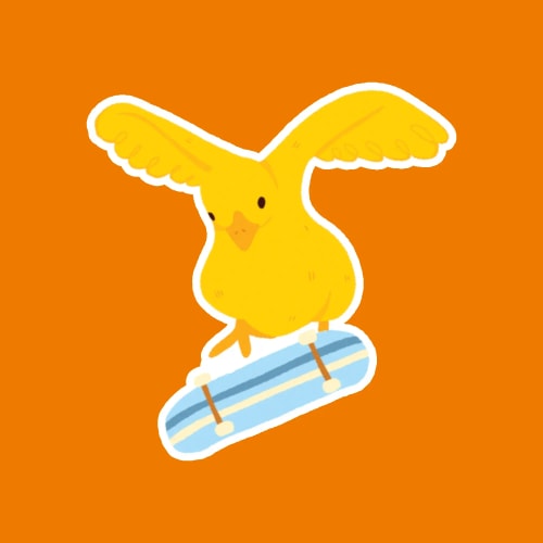 Sticker poussin kickflip 🐥