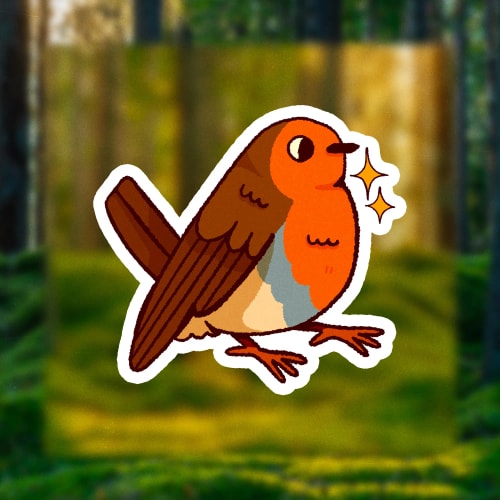 Grand sticker rouge-gorge 🐦