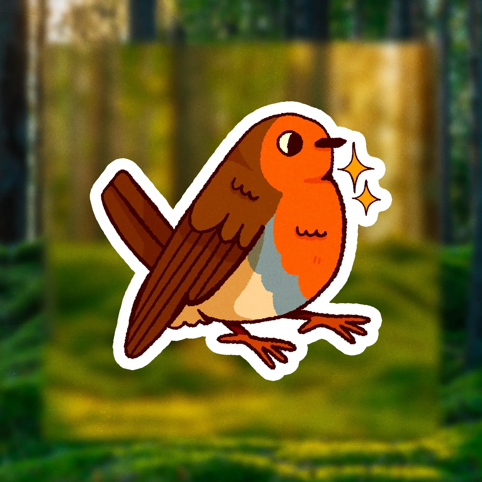 Grand sticker rouge-gorge 🐦