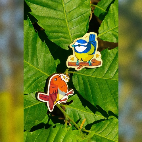 Pin's en bois rouge-gorge 🔴