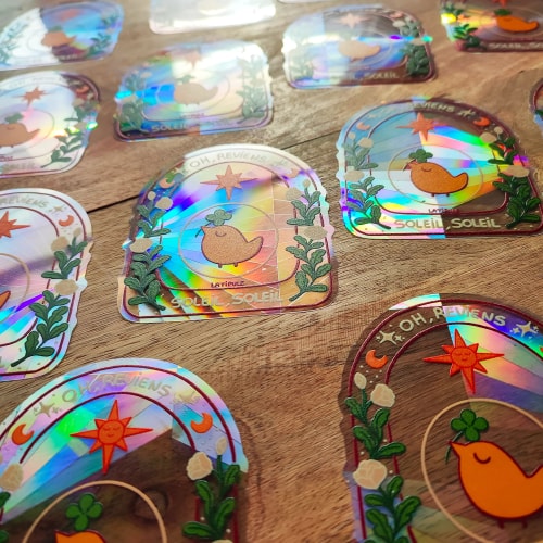 Sticker suncatcher - Soleil, soleil 𖤓