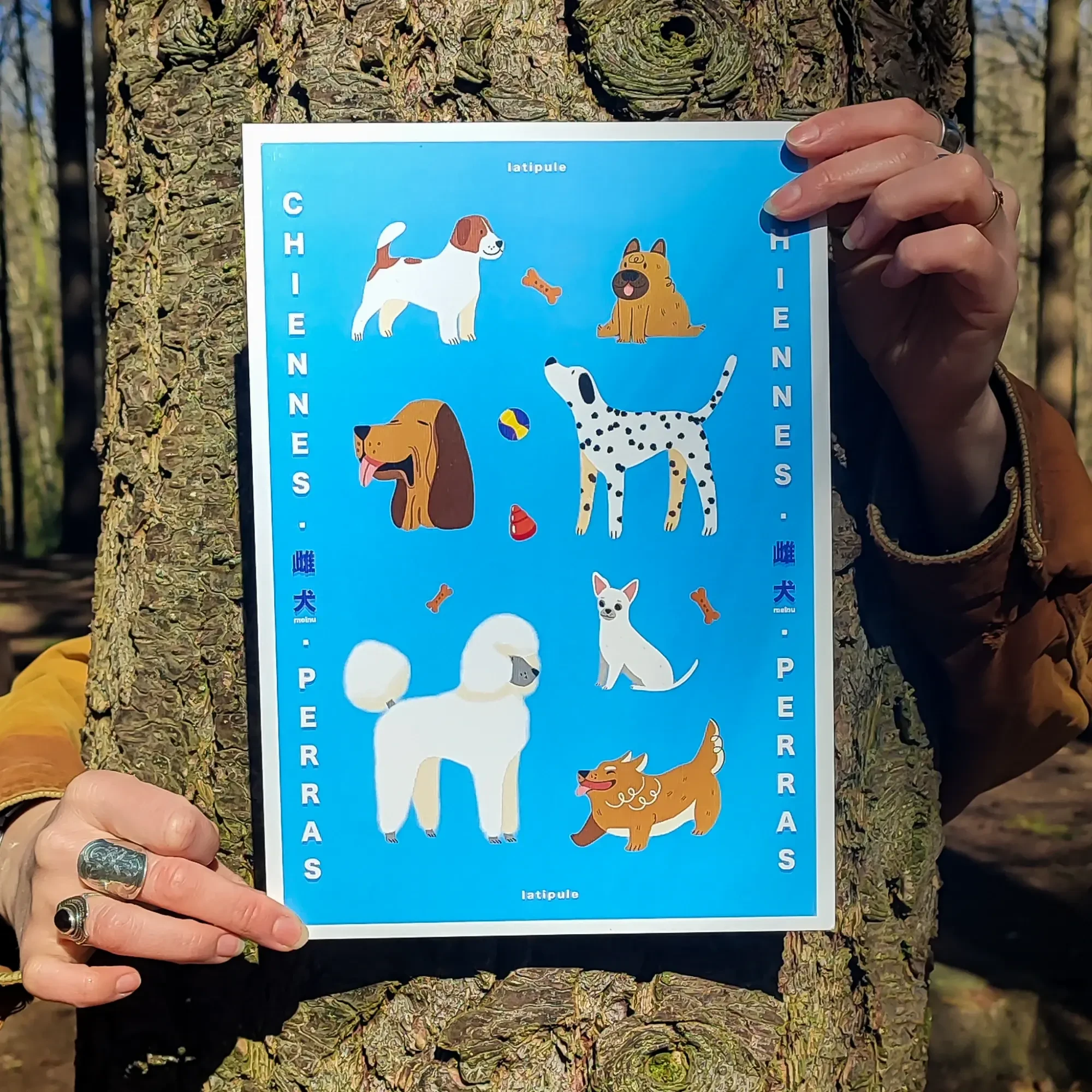 Print Chiennes A4 🐶