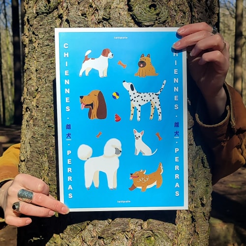 Print Chiennes A4 🐶