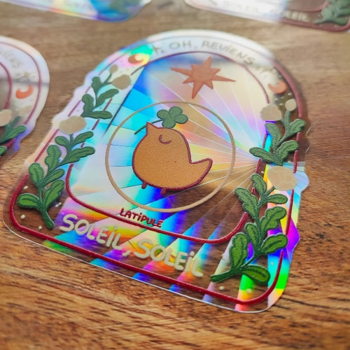 Sticker suncatcher - Soleil, soleil 𖤓