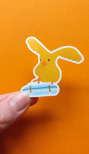 Sticker poussin kickflip 🐥