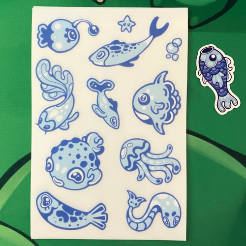 Planche Stickers Poissons