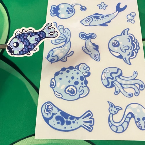 Planche Stickers Poissons