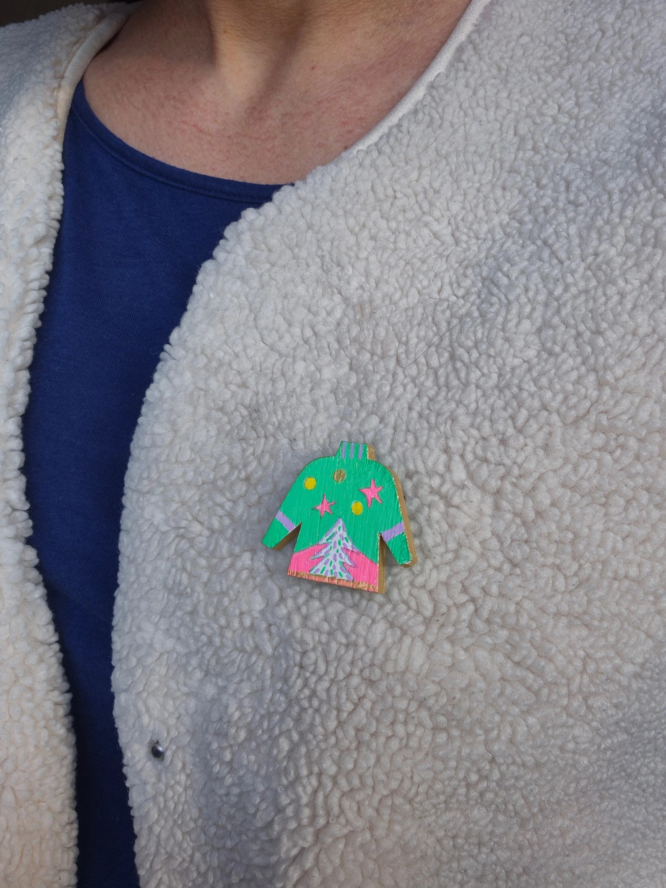 Broche "Pull moche de Noël"