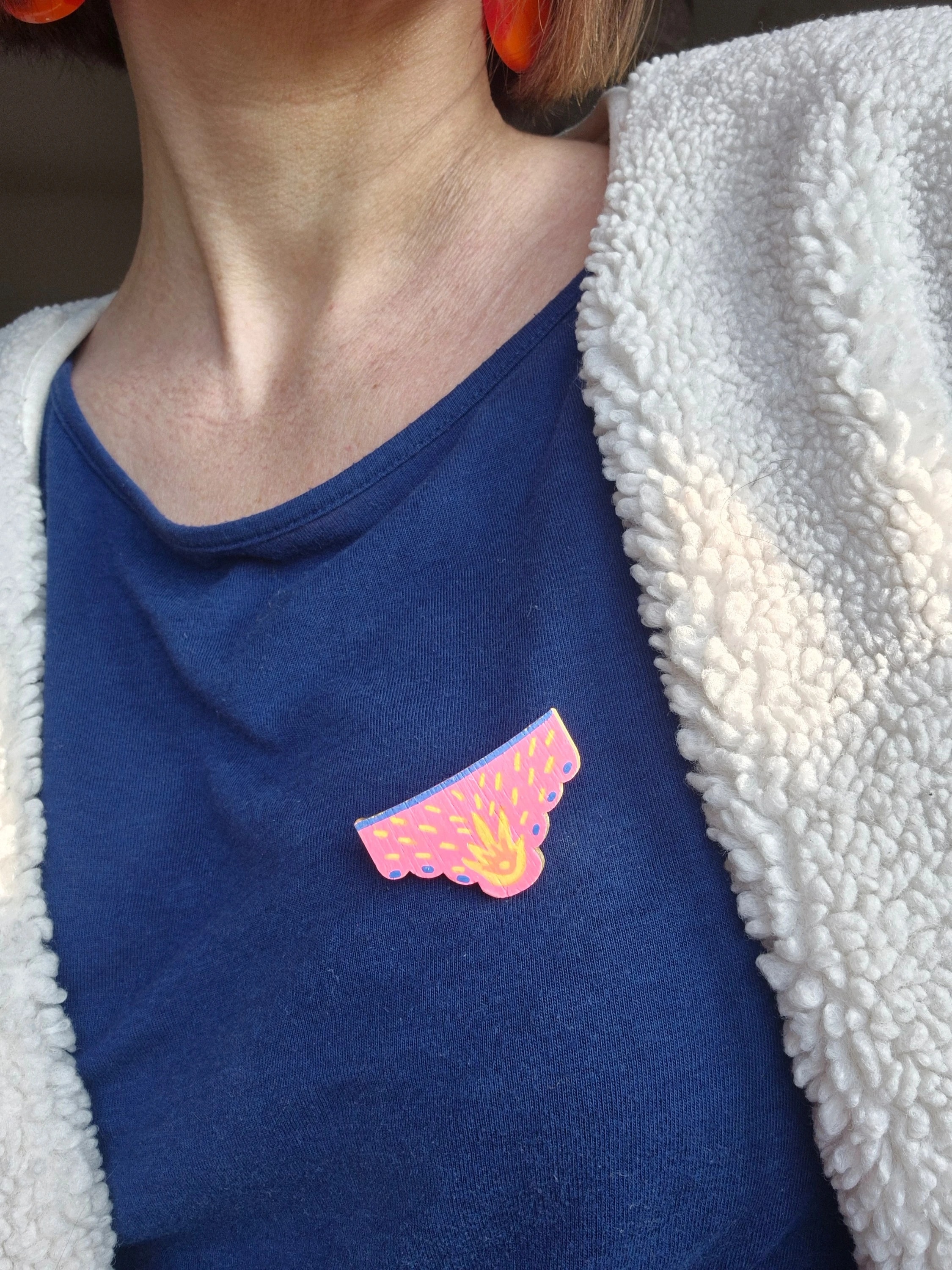 Broche "Slip de feu"