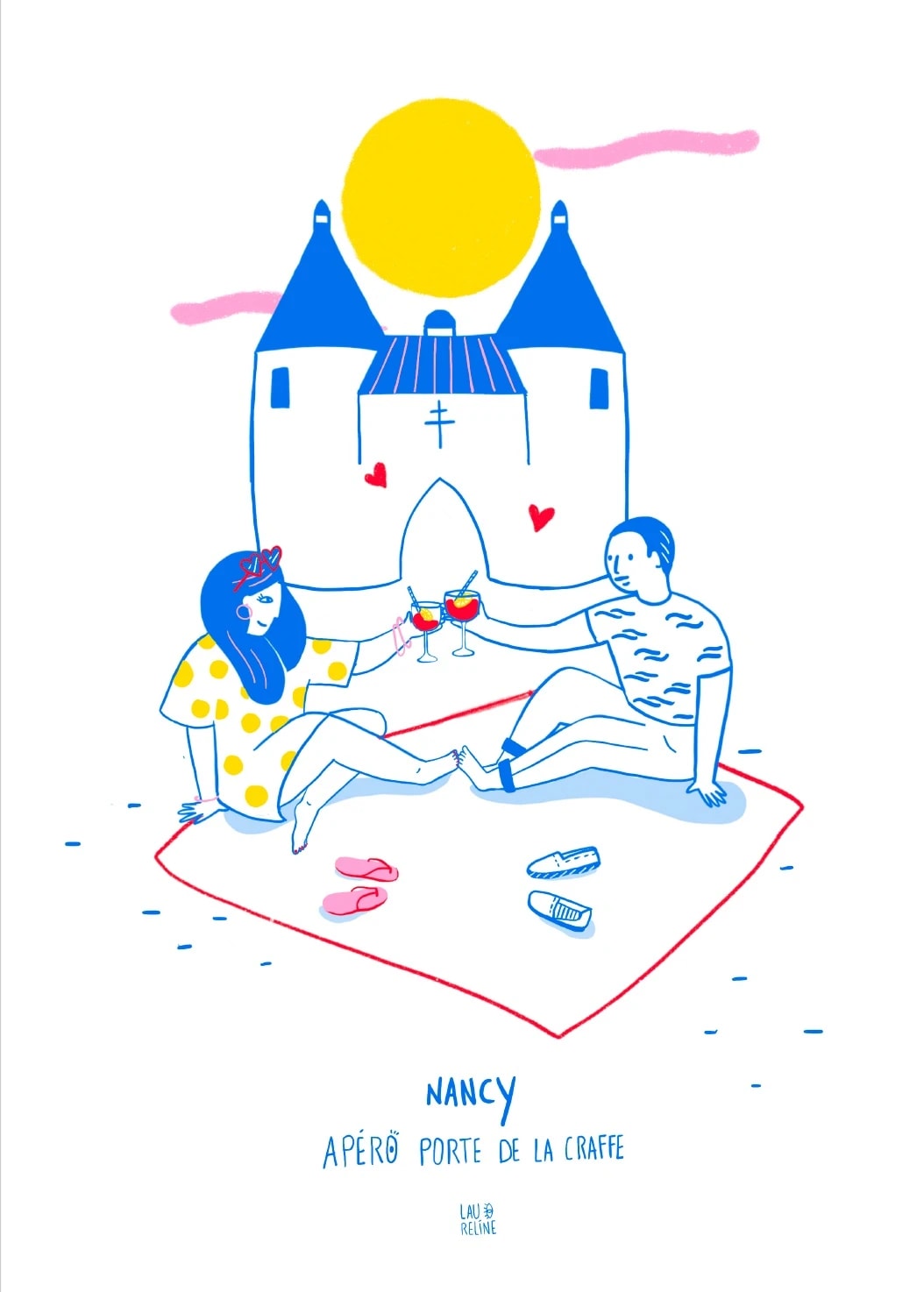 Nancy - Apéro Porte de la Craffe - Carte A5