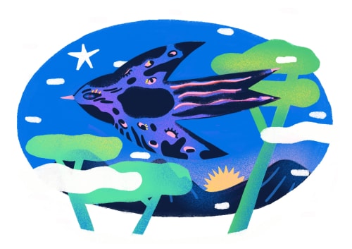 Affiche "Oiseau sauvage" - A3