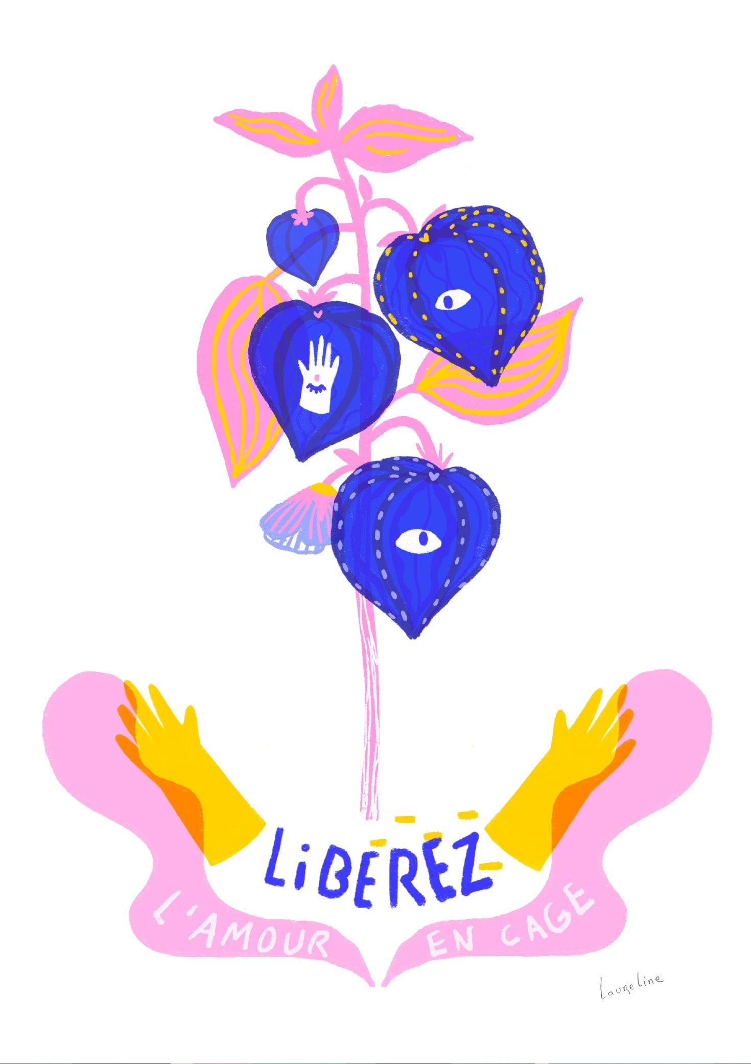 Affiche "Amour en cage" - A4