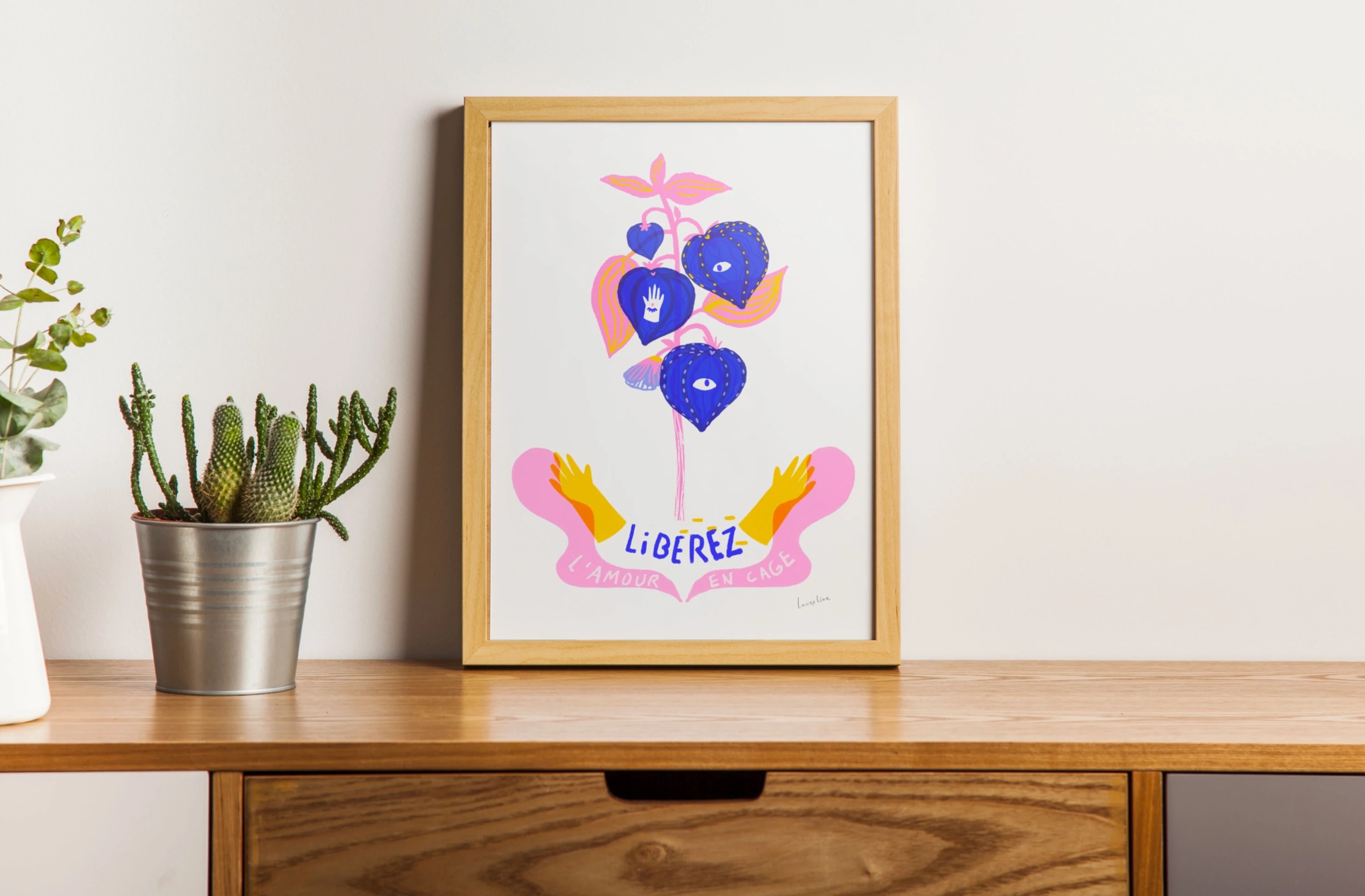 Affiche "Amour en cage" - A4