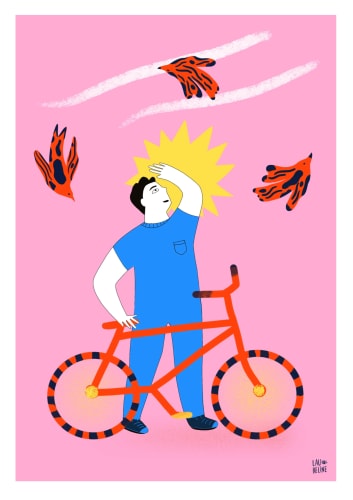 Affiche "un tour à vélo" - A3