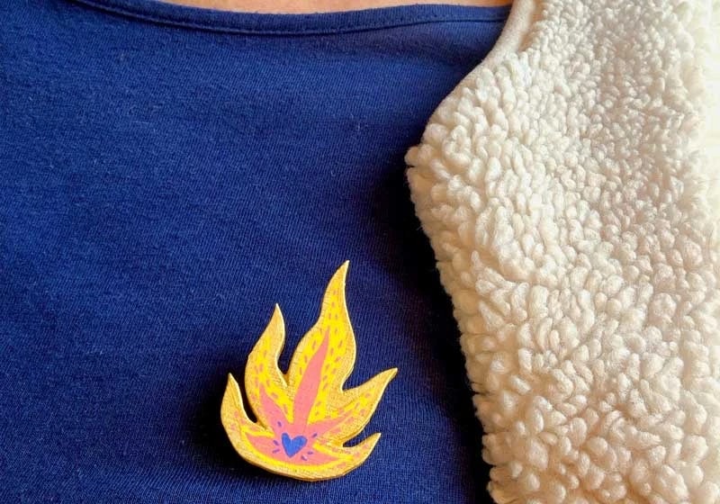Broche "Feu"