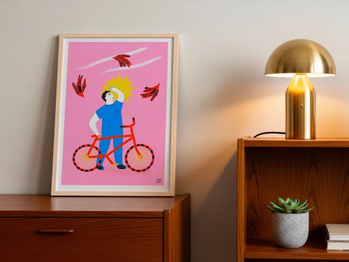 Affiche "un tour à vélo" - A3