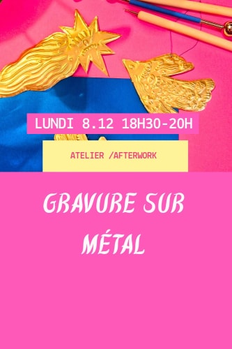 Atelier Gravure sur métal 08/12/2025 -18h30-20h