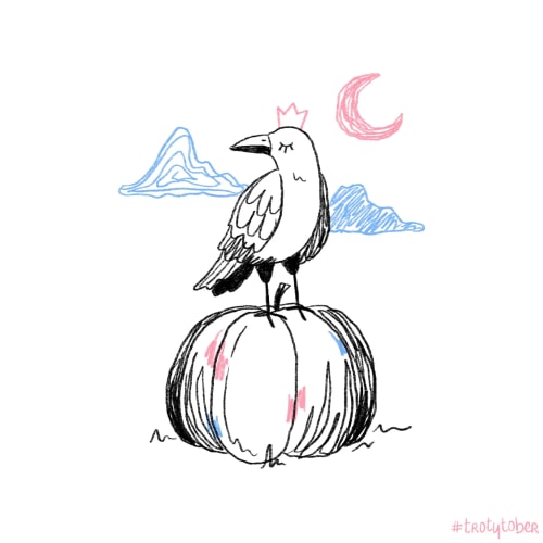 Corbeau sur courge