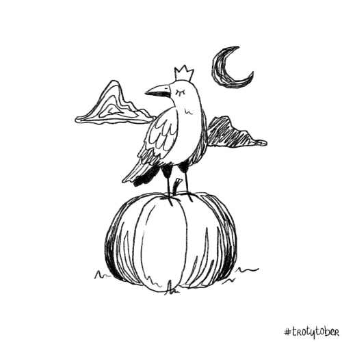Corbeau sur courge