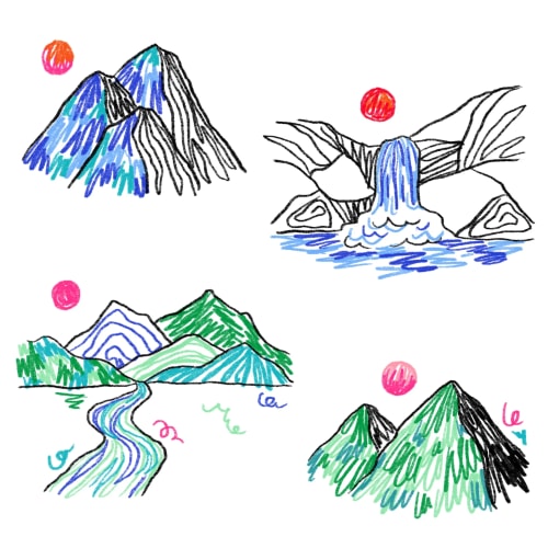 Montagne ensoleillées