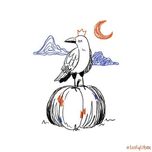 Corbeau sur courge