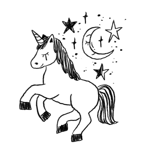 Licorne qui fait dodo