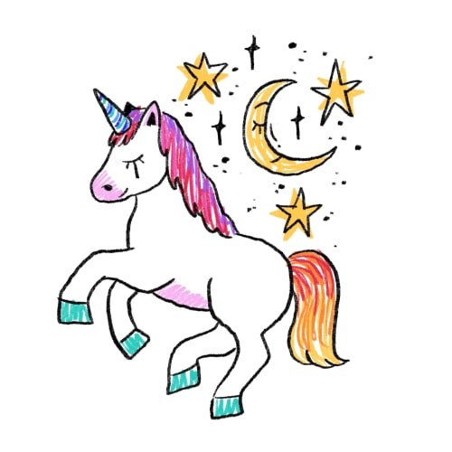 Licorne qui fait dodo