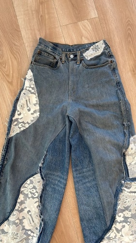 Personalización Vaqueros Baggy con Encaje