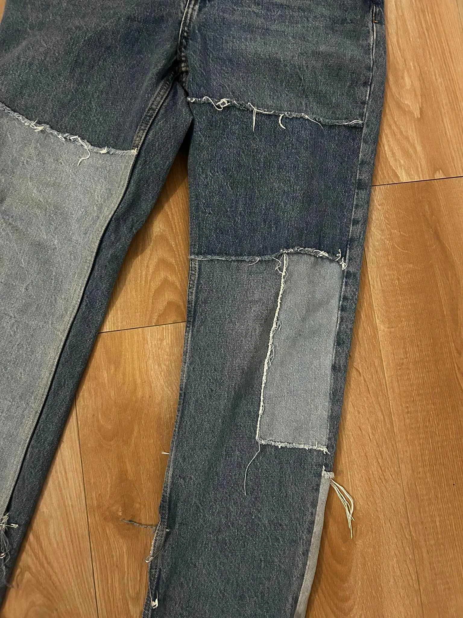 Jean Baggy Patchwork Customisation