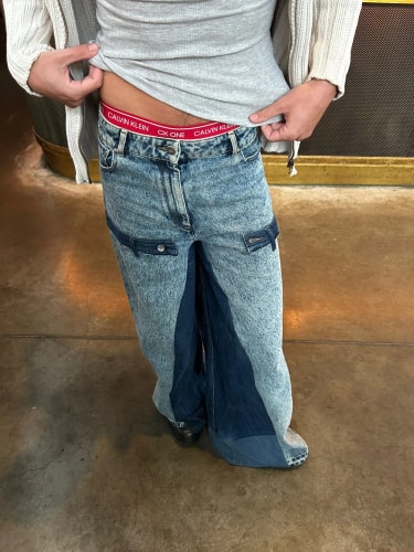 Jean Baggy Belt Customisation