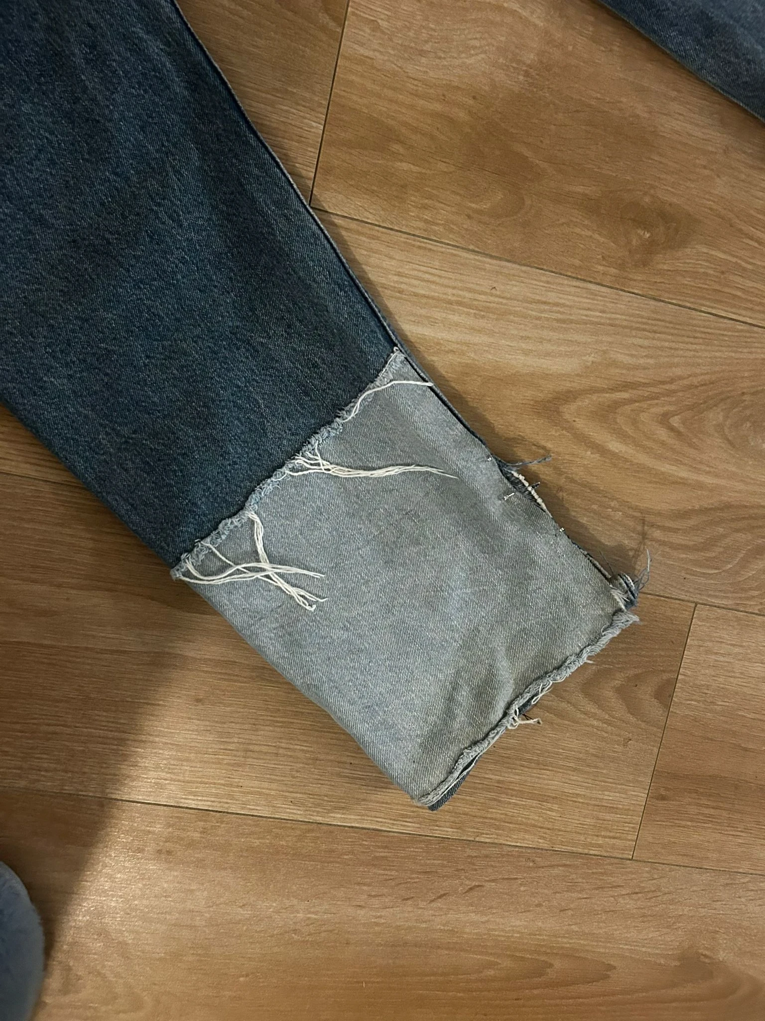 Jean Baggy Patchwork Customisation