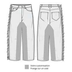 Jean Baggy Frange Customisation