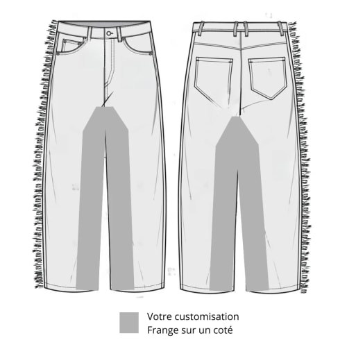 Jean Baggy Frange Customisation