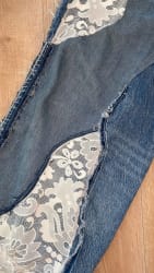 Jean Baggy Dentelle Customisation