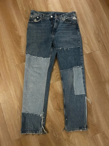 Jean Baggy Patchwork Customisation