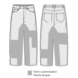 Jean Baggy Patchwork Customisation
