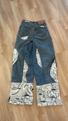 Jean Baggy Dentelle Customisation