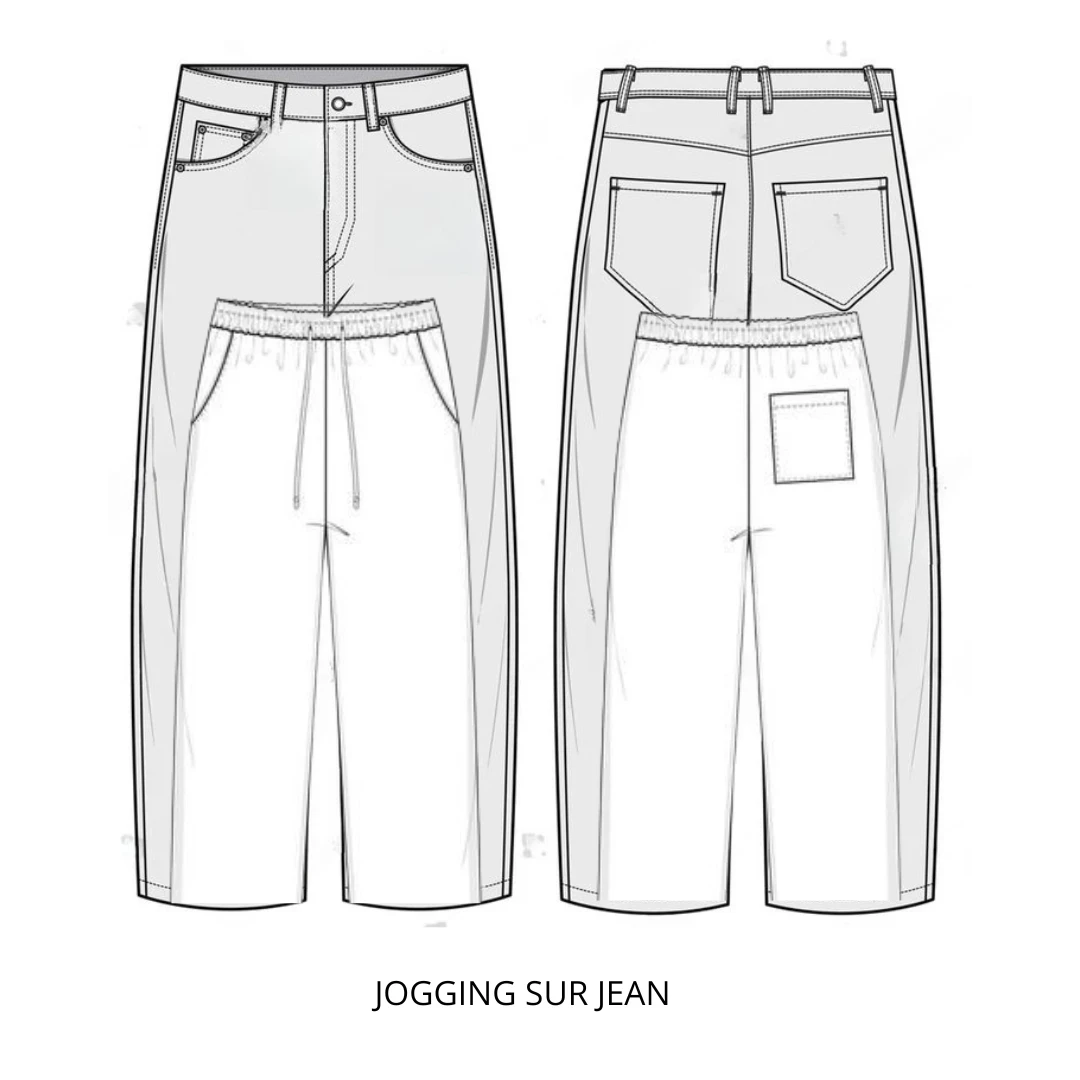 Jogging sur Jean Customisation 