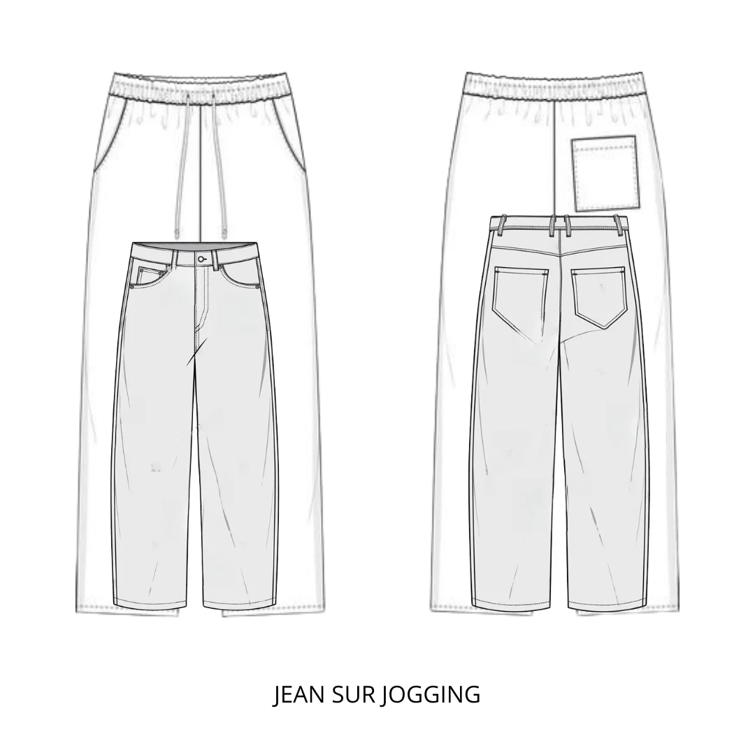 Jean sur Jogging Customisation 