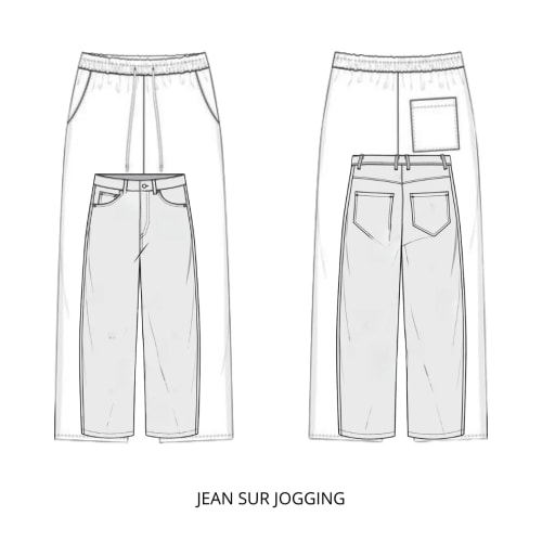 Jean sur Jogging Customisation