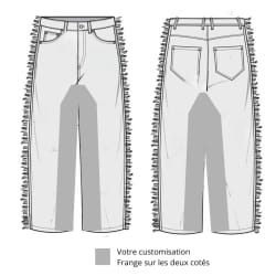Jean Baggy Frange Customisation
