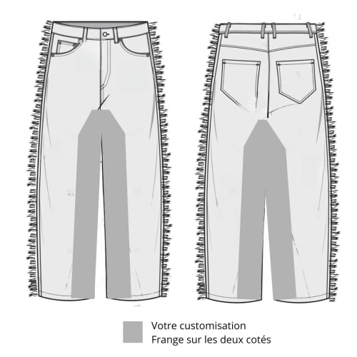 Jean Baggy Frange Customisation