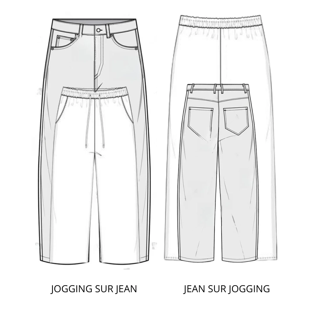 Jogging sur Jean Customisation 
