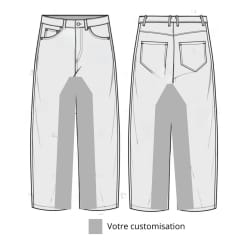 Jean Baggy Double Pocket Customisation
