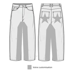 Jean Baggy Etoile Customisation