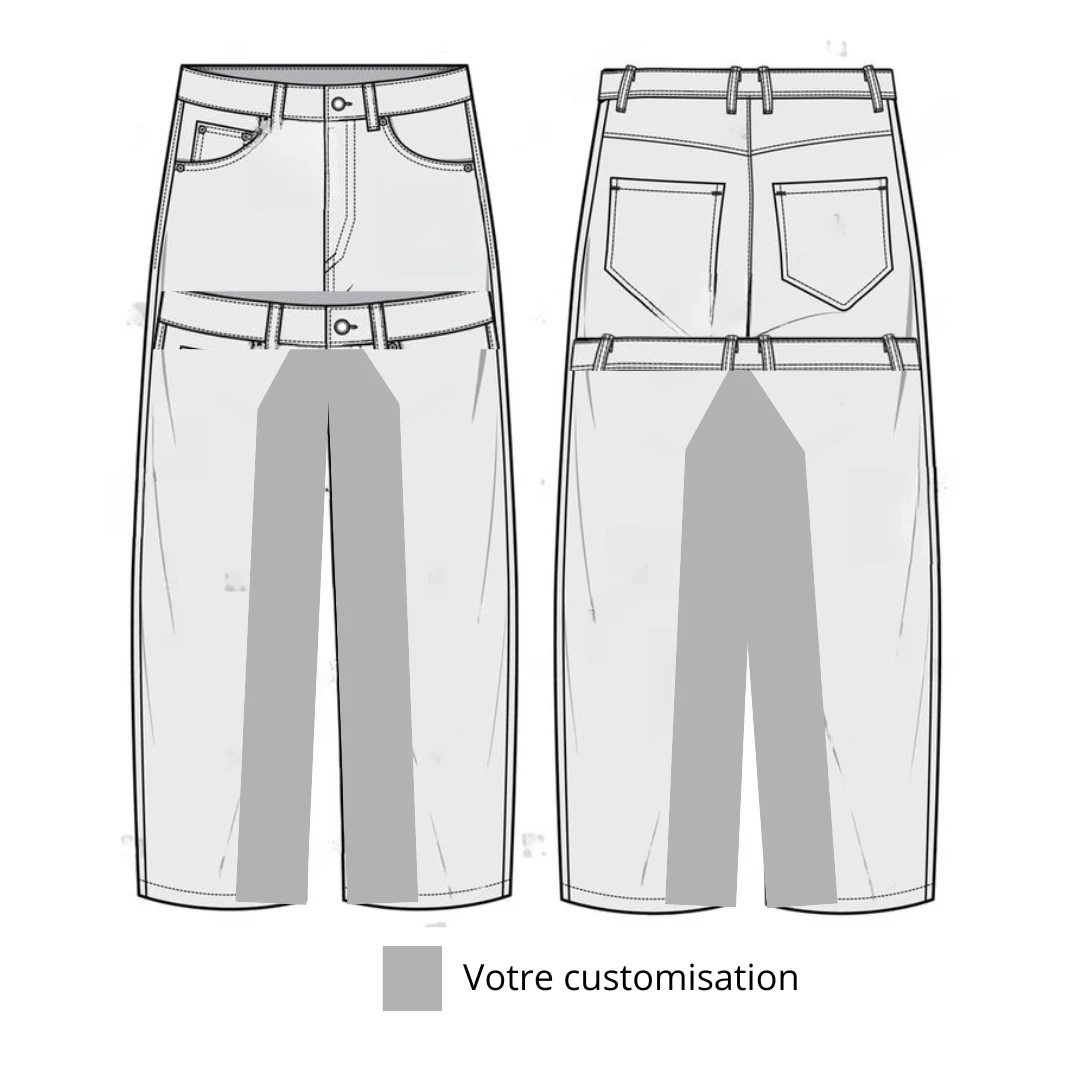 Jean Baggy Belt Customisation