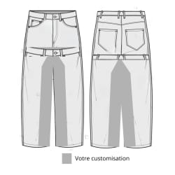 Jean Baggy Belt Customisation