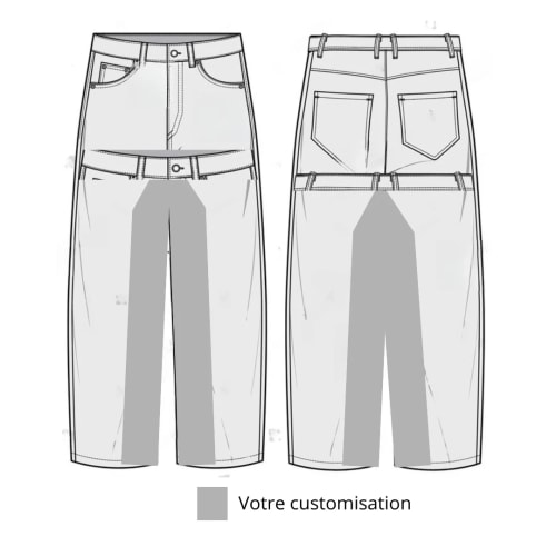 Jean Baggy Belt Customisation