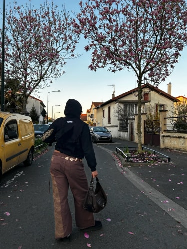 Jean Baggy Dentelle Customisation