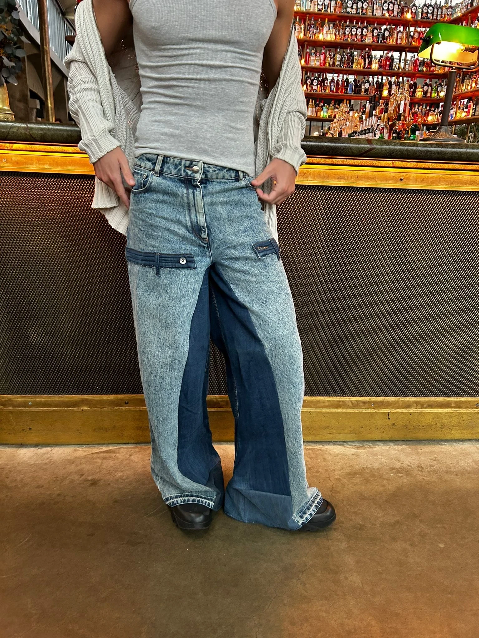 Jean Baggy Belt Customisation